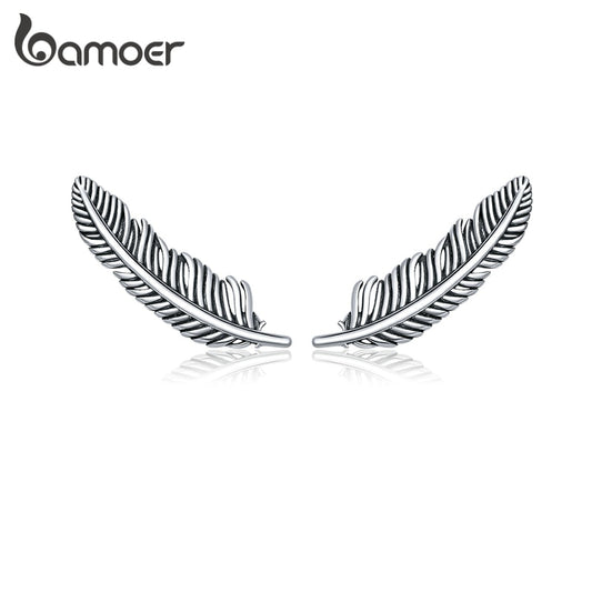 Brincos Pena Romântica Bamoer