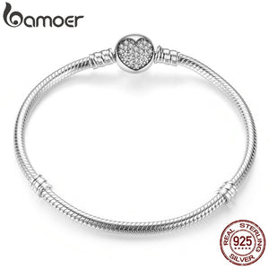 Bracelete Minimalista Prata 925 Bamoer