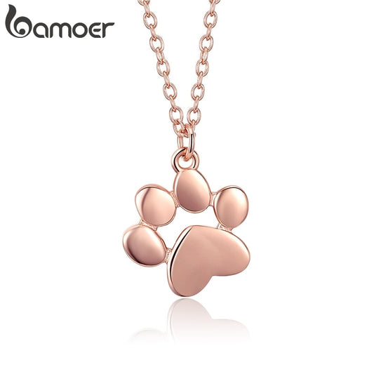 Colar com Pingente Pata de Pet Bamoer