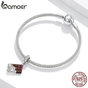 Berloque com Argola Barra de Chocolate Bamoer