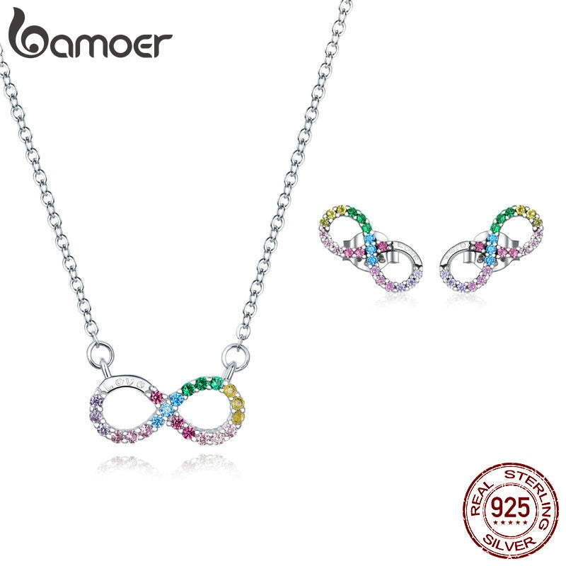 Colar com Pingente Símbolo do Infinito Bamoer