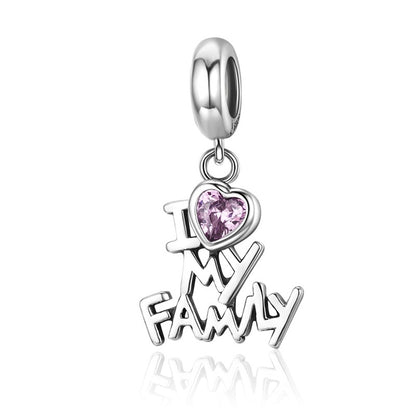 Berloque com Argola Amor de Família Bamoer