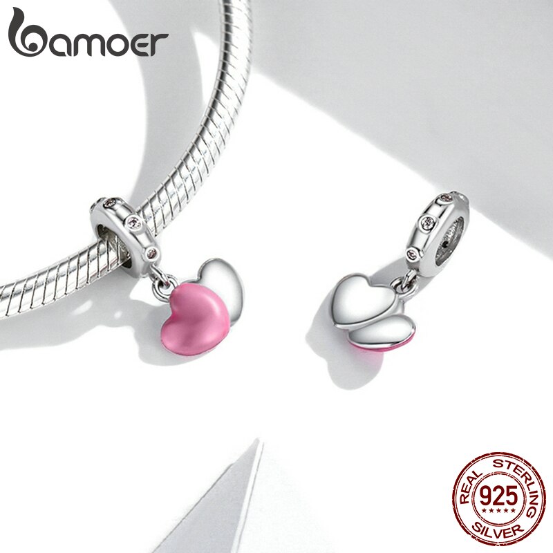 Berloque com Argola Duplo Amor Bamoer