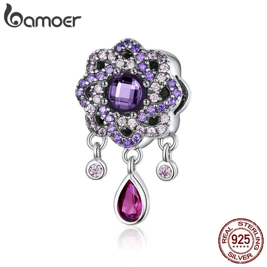 Berloque Flor Roxa Bamoer