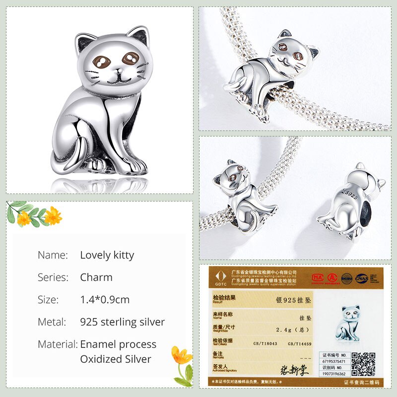 Pingente Gatinho Bamoer