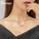 Colar com pingente de borboletas Bamoer