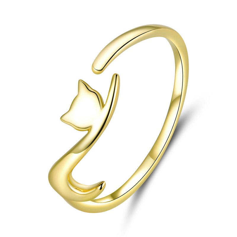 Anel Ajustável Gatinho Bamoer