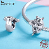 Pingente Gatinho Miau Prata Bamoer