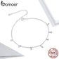 Tornozeleira de Prata Minimalista Bamoer