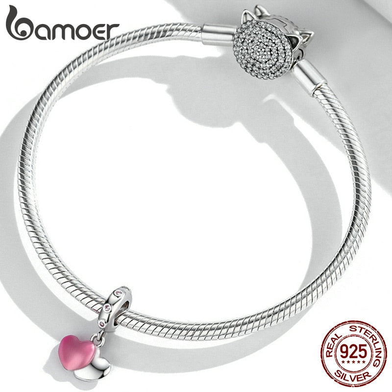 Berloque com Argola Duplo Amor Bamoer