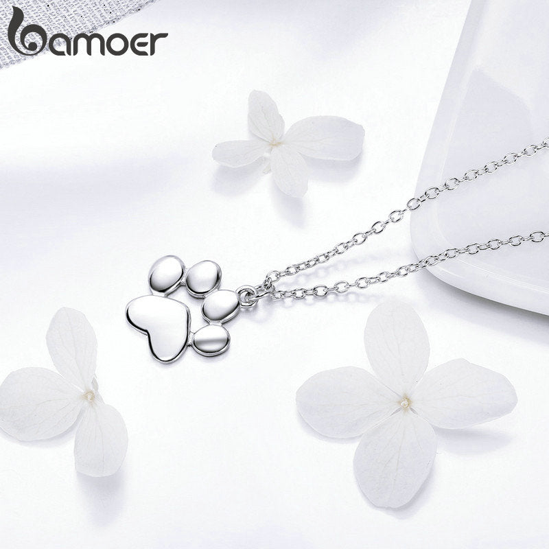 Colar com Pingente Pata de Pet Bamoer