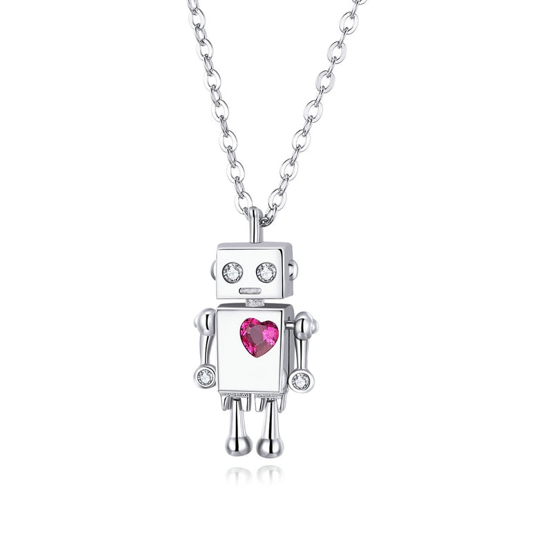 Colar com Pingente Robô do Amor Bamoer