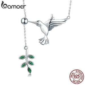 Colar com pingente de Beija-flor Bamoer