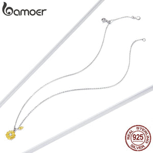 Colar com Pingente de Girassol Bamoer