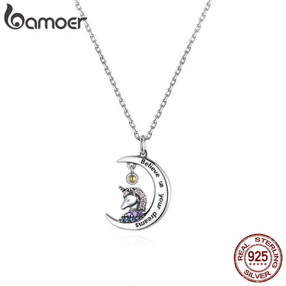 Colar com Pingente Pônei Luar Bamoer
