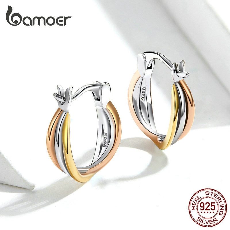Brincos Bicolores Bamoer