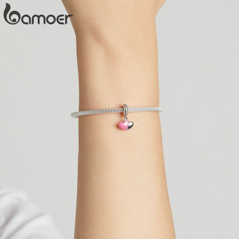 Berloque com Argola Duplo Amor Bamoer