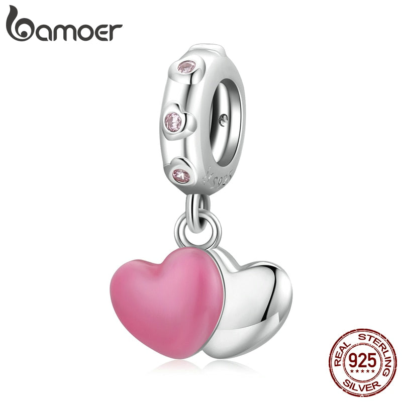 Berloque com Argola Duplo Amor Bamoer