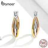 Brincos Bicolores Bamoer