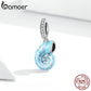 Pingente Concha Azul Bamoer