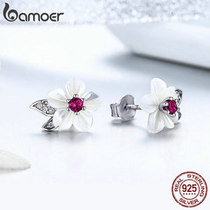 Brincos Flor de Concha Bamoer