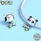 Pingente Panda e Bambu Bamoer