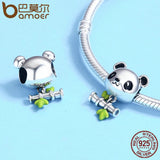 Pingente Panda e Bambu Bamoer