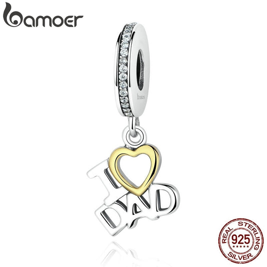 Berloque com Argola Eu amo o Papai Bamoer