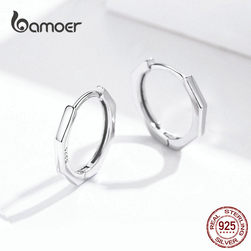 Brincos de Argola Geométrica Bamoer