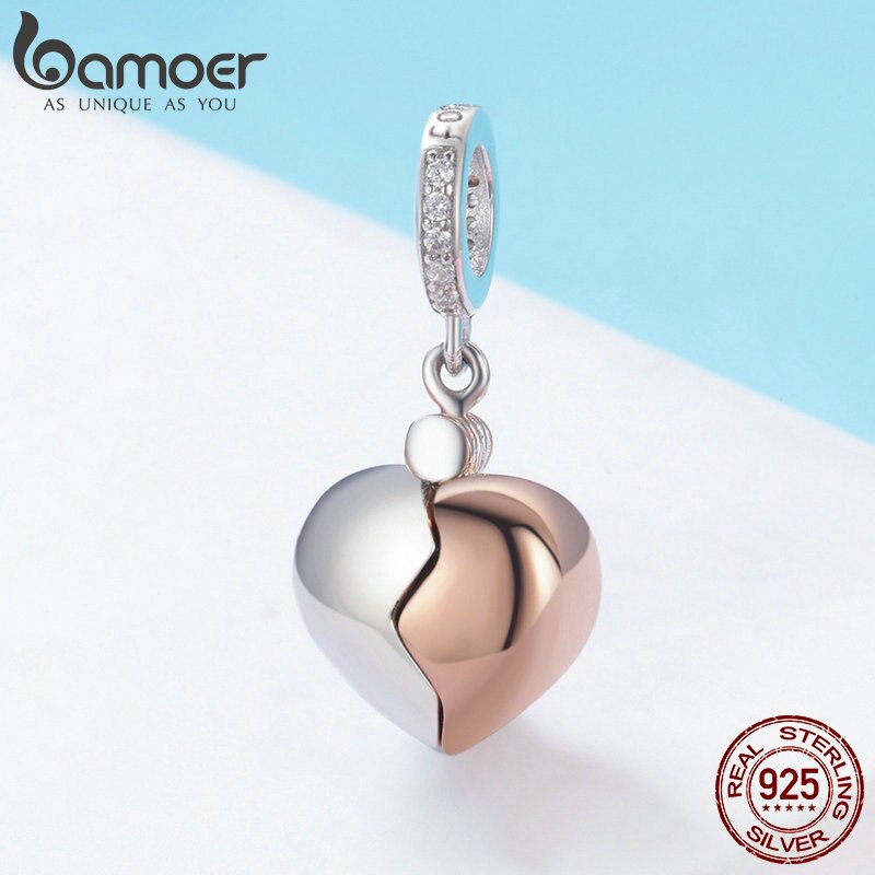 Berloque com Argola A chave do coração Bamoer