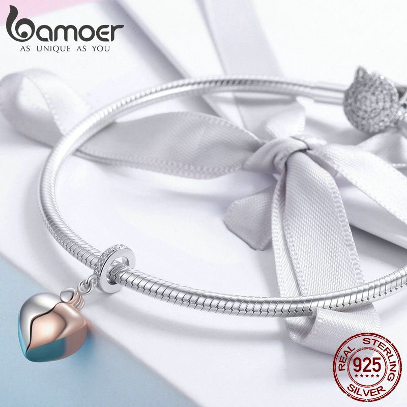 Berloque com Argola A chave do coração Bamoer
