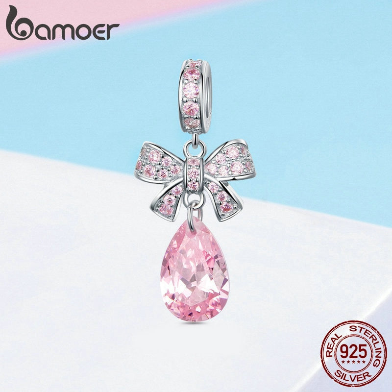 Pingente Laço Rosa Bamoer