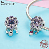 Berloque Flor Roxa Bamoer