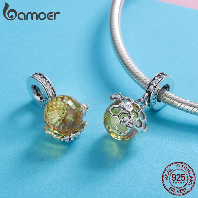 Berloque com Argola Favo de Mel Bamoer