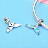 Pingente Cauda de Sereia Azul Bamoer