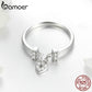 Anel Ajustável Cadeado do Amor Bamoer