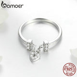 Anel Ajustável Cadeado do Amor Bamoer