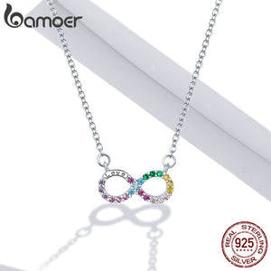Colar com Pingente Símbolo do Infinito Bamoer