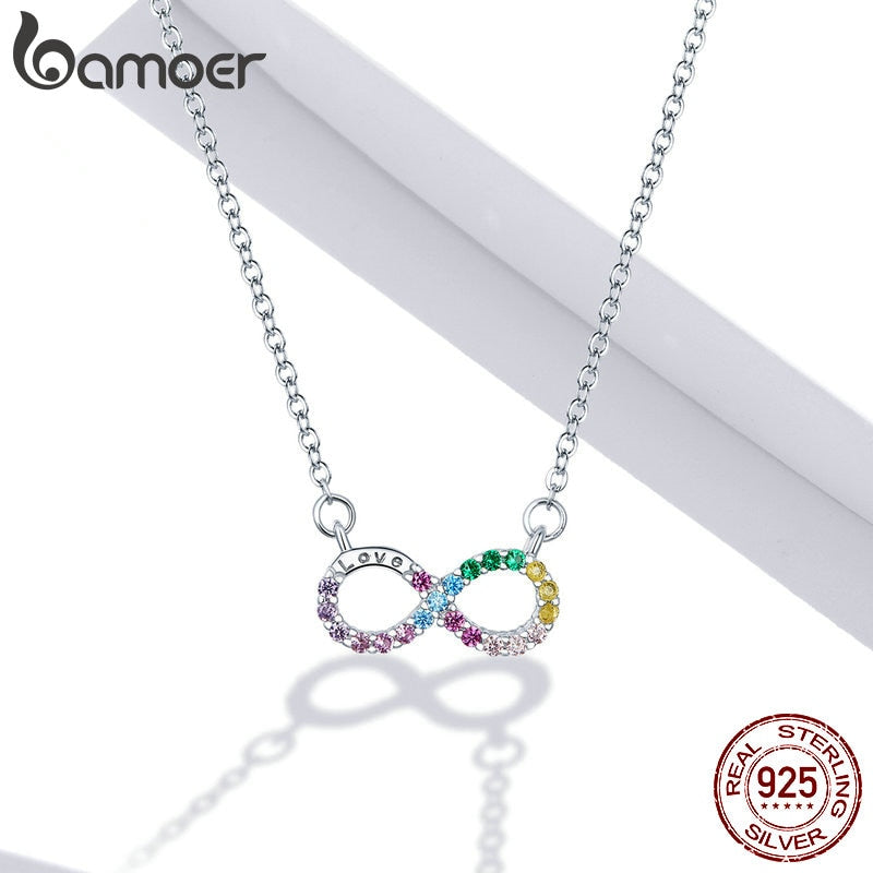 Colar com Pingente Símbolo do Infinito Bamoer