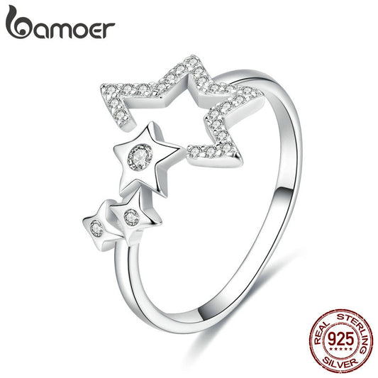 Anel Ajustável As Estrelas Bamoer