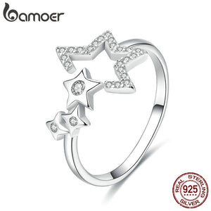 Anel Ajustável As Estrelas Bamoer
