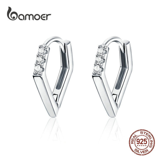 Brincos Argola em V Bamoer