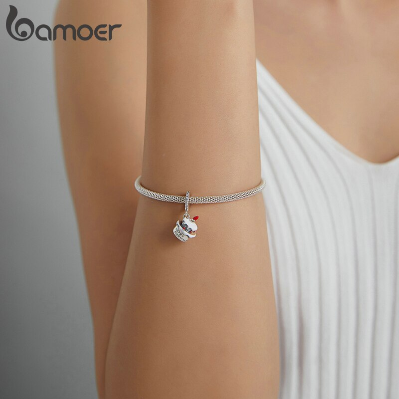Berloque com Argola Bolo de Aniversário Bamoer