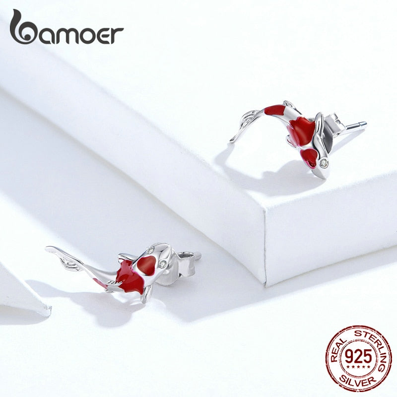 Brincos Carpa Vermelha Bamoer