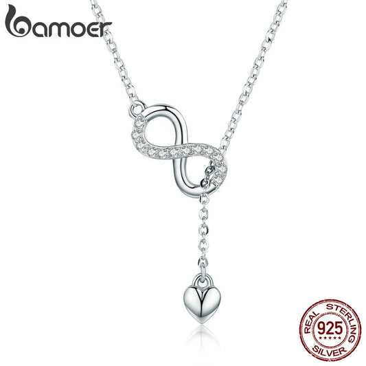 Colar com Pingente Amor Infinito Bamoer