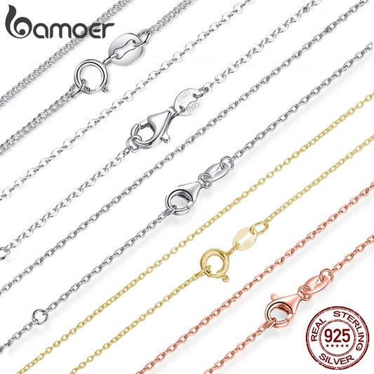 Corrente Simples Prata 925 Bamoer
