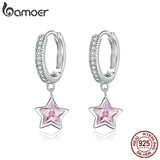 Brincos Estrela Cor-de-Rosa Bamoer