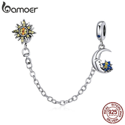 Berloque com Corrente de Segurança Universo Bamoer