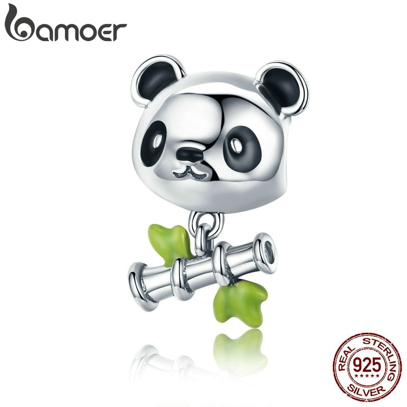 Pingente Panda e Bambu Bamoer