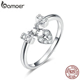 Anel Ajustável Cadeado do Amor Bamoer